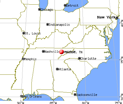 Mascot, Tennessee map