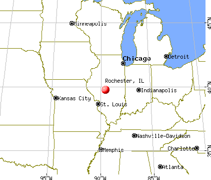 Rochester, Illinois map