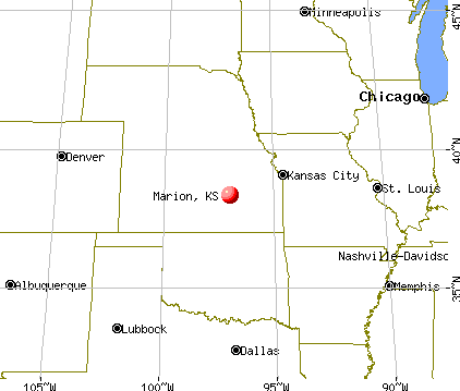 Marion, Kansas map