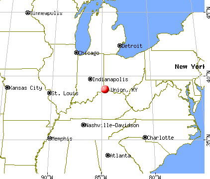 Union, Kentucky map