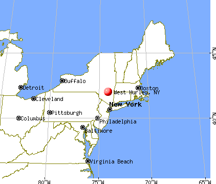 West Hurley, New York map