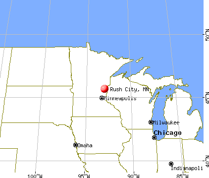 Rush City, Minnesota map