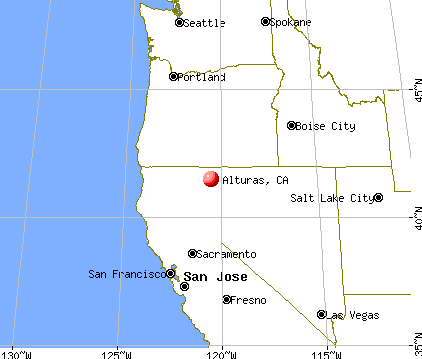 Alturas, California map