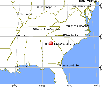 Watkinsville, Georgia map