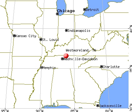 Westmoreland, Tennessee map