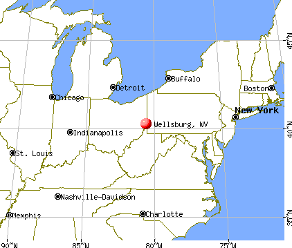 Wellsburg, West Virginia map