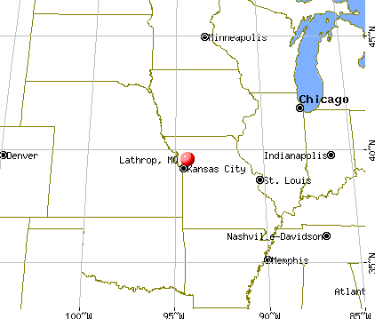Lathrop, Missouri map