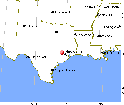 Waller, Texas map