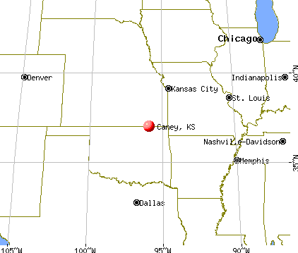 Caney, Kansas map