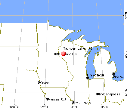 Tainter Lake, Wisconsin map