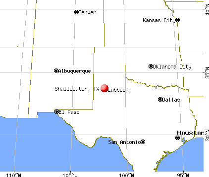Shallowater, Texas map