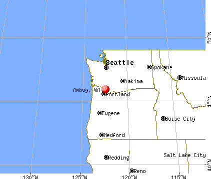 Amboy, Washington map