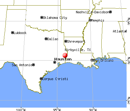 Kirbyville, Texas map