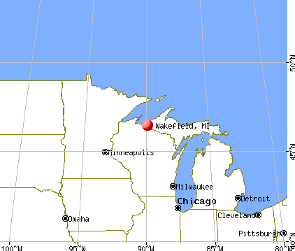 Wakefield, Michigan map
