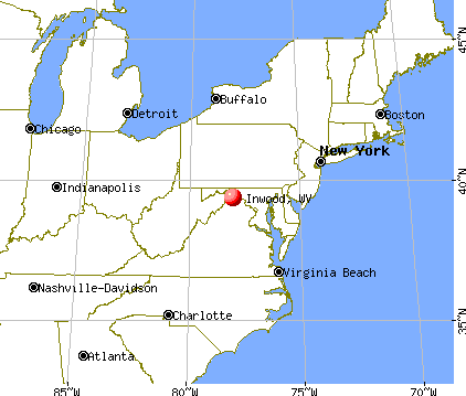 Inwood, West Virginia map