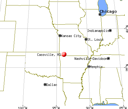 Cassville, Missouri map