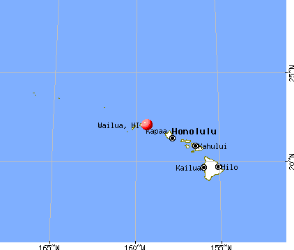 Wailua, Hawaii map