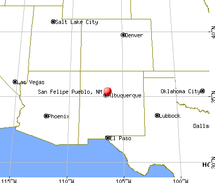 San Felipe Pueblo, New Mexico map