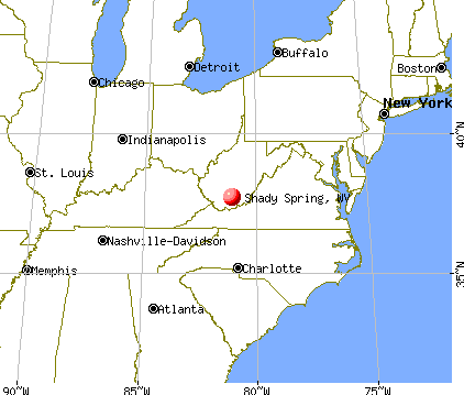 Shady Spring, West Virginia map