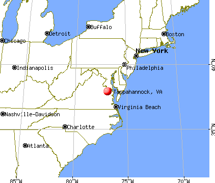 Tappahannock, Virginia map