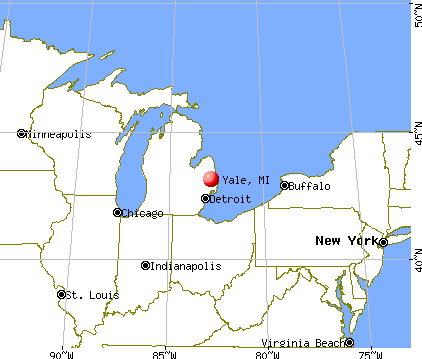 Yale, Michigan map