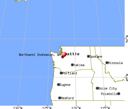Northwest Snohomish, Washington map