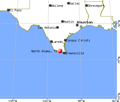North Alamo, Texas map