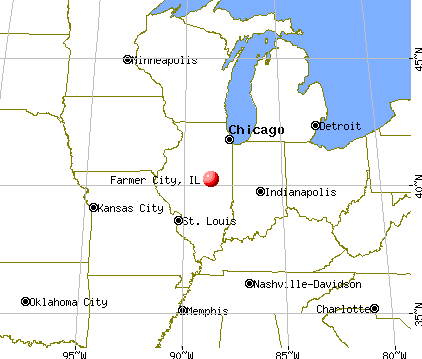 Farmer City, Illinois map