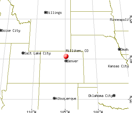 Milliken, Colorado map