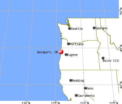 Waldport, Oregon map