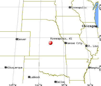 Minneapolis, Kansas map