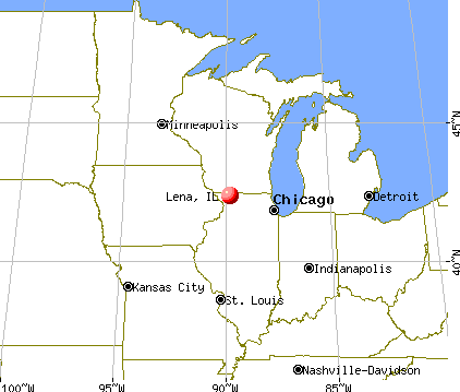 Lena, Illinois map