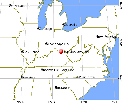 Manchester, Ohio map