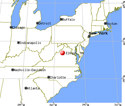 Elkton, Virginia map
