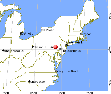 Robesonia, Pennsylvania map