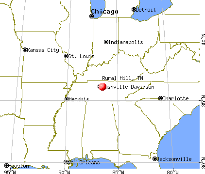 Rural Hill, Tennessee map
