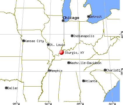 Sturgis, Kentucky map