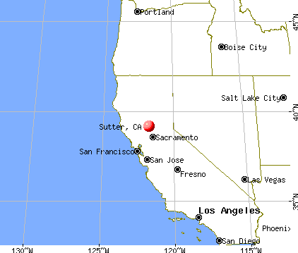 Sutter, California map