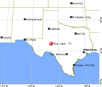 Big Lake, Texas map