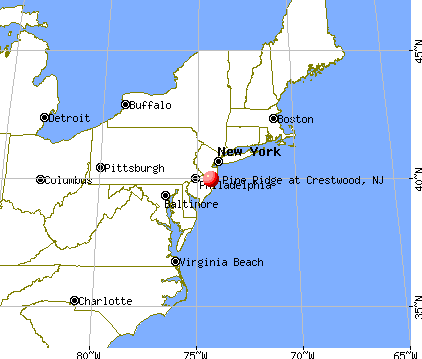 Pine Ridge at Crestwood, New Jersey map
