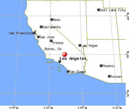 Boron, California map