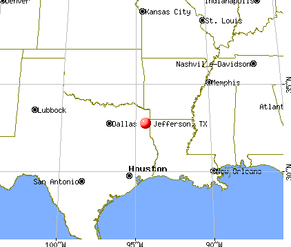 Jefferson, Texas map