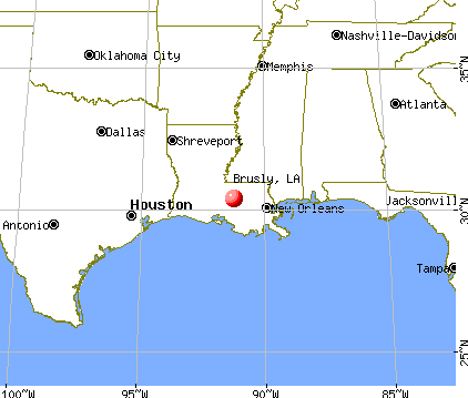 Brusly, Louisiana map