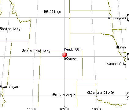 Mead, Colorado map
