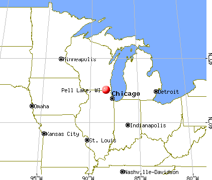 Pell Lake, Wisconsin map