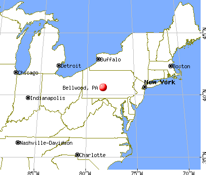 Bellwood, Pennsylvania map