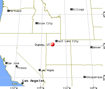 Dugway, Utah map