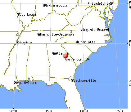 Warrenton, Georgia map