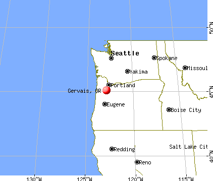 Gervais, Oregon map