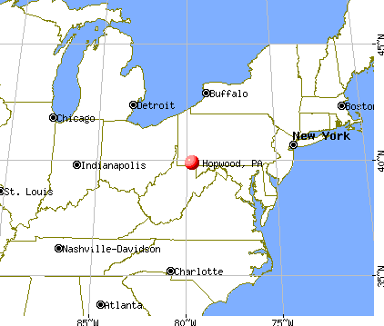 Hopwood, Pennsylvania map